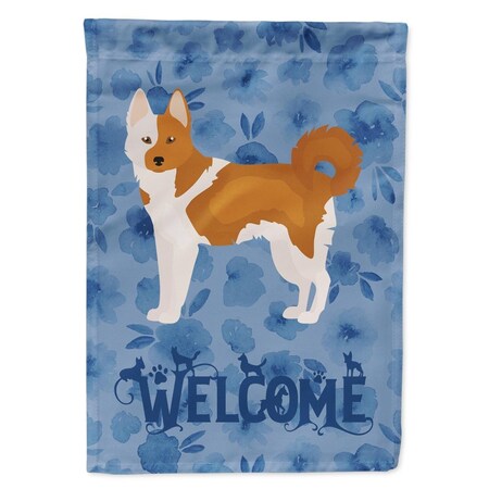 Carolines Treasures 28 x 0.01 x 40 in. Nordic Spitz Welcome Flag Canvas House Size CK6025CHF